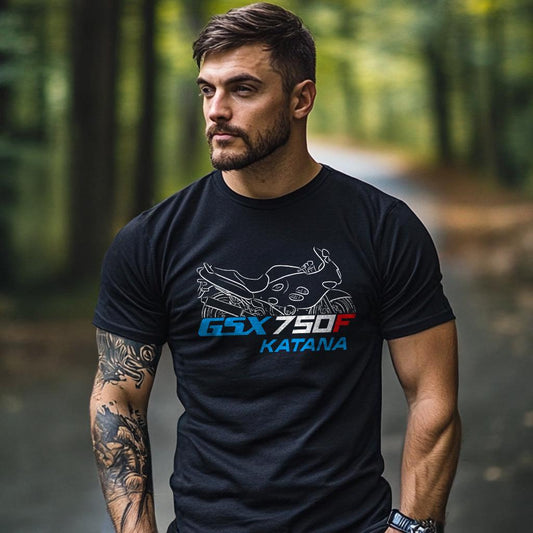Suzuki GSX750F Katana Inspired T-Shirt - Motorcycle Tee Shirt for Riders