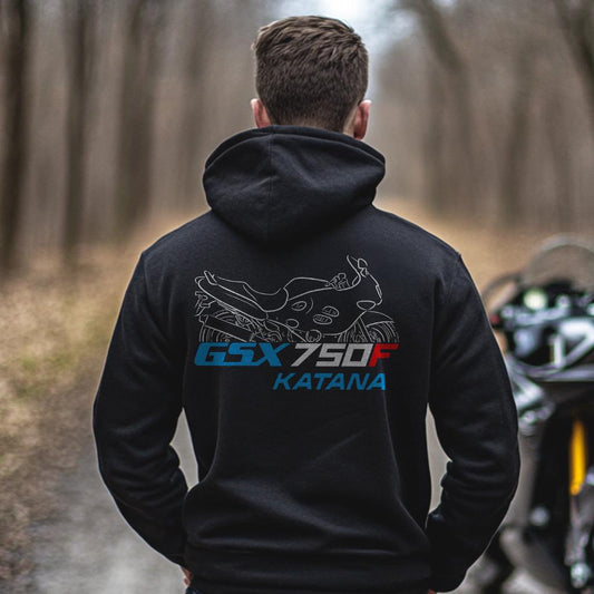 Suzuki GSX750F Katana Inspired Hoodie - Motorcycle Sweatshirt for Riders