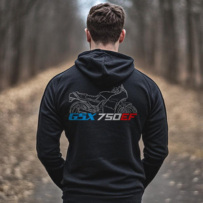 Suzuki GSX750EF Inspired Hoodie - Motorcycle Sweatshirt for Riders