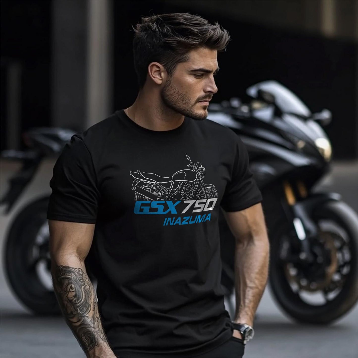 Suzuki GSX 750 Inazuma Inspired T-Shirt - Motorcycle Tee Shirt for Riders
