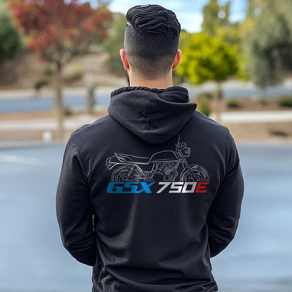 Suzuki GSX 750E Inspired Hoodie - Motorcycle Sweatshirt for Riders