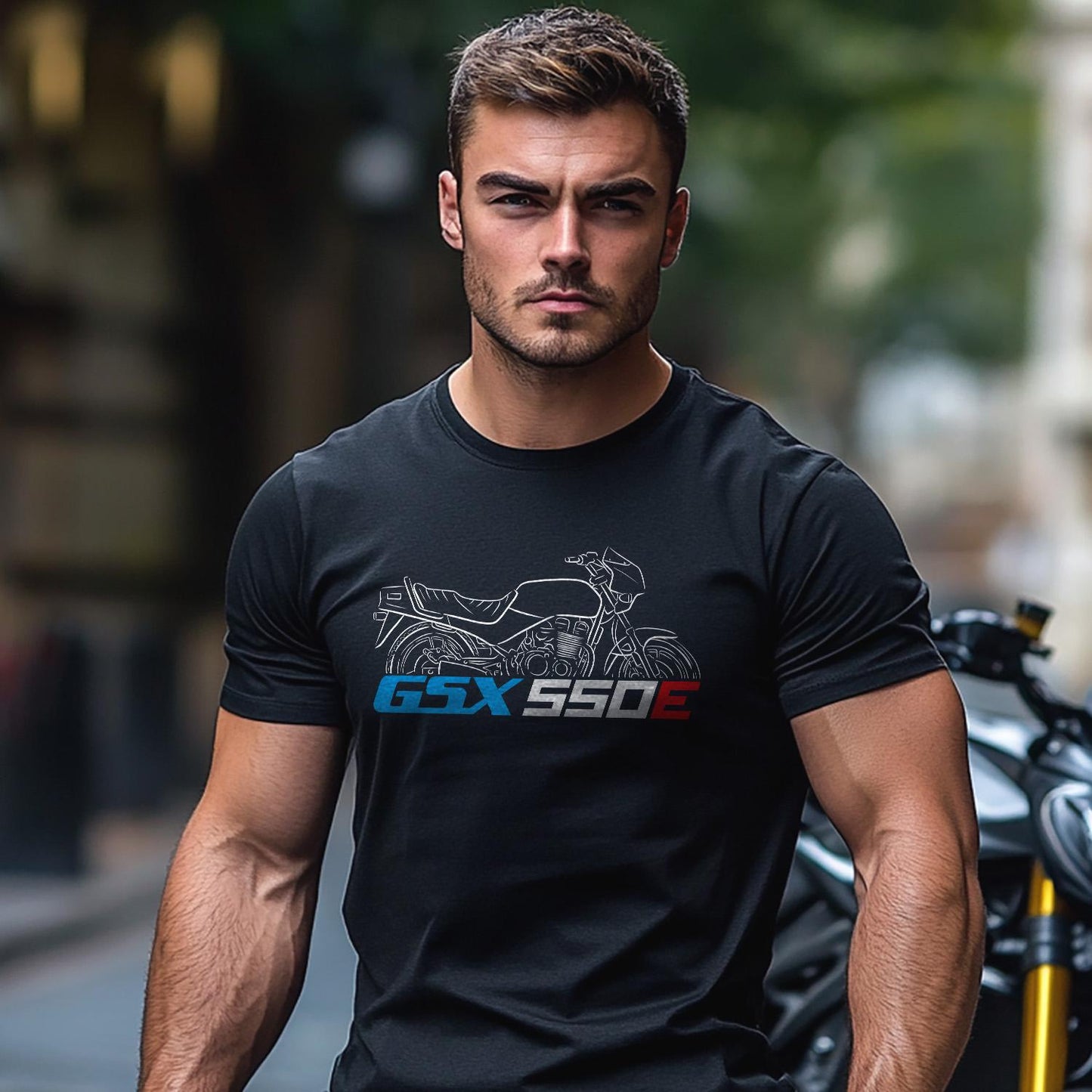 Suzuki GSX 550E Inspired T-Shirt - Motorcycle Tee Shirt for Riders