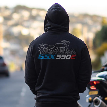 Suzuki GSX 550E Inspired Hoodie - Motorcycle Sweatshirt for Riders