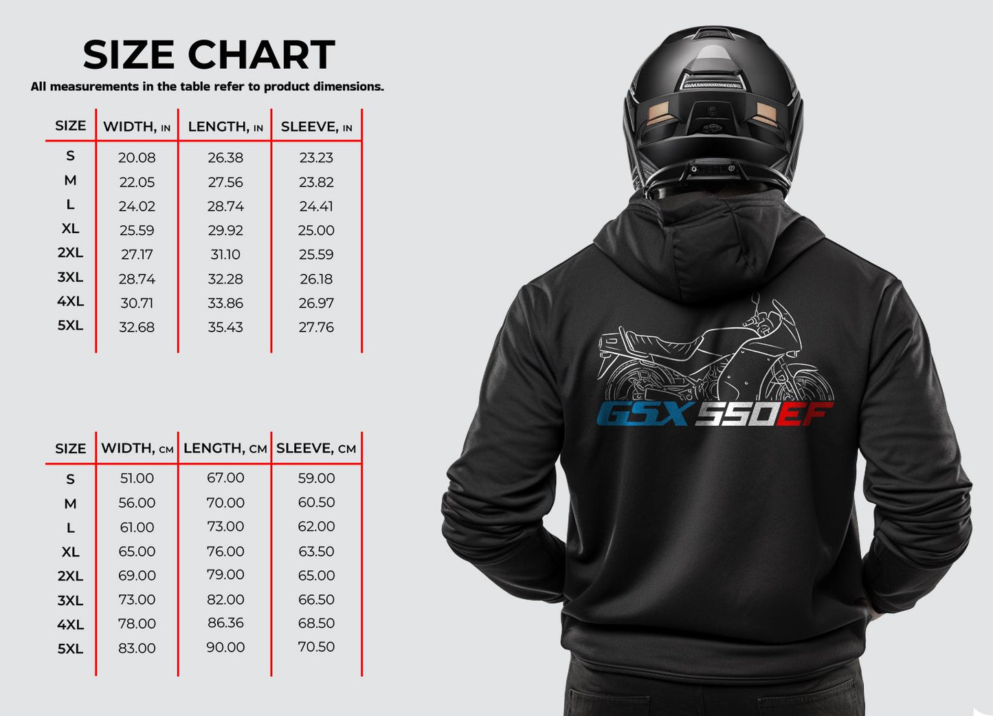 Suzuki GSX 550EF Inspired Hoodie - Motorcycle Sweatshirt for Riders