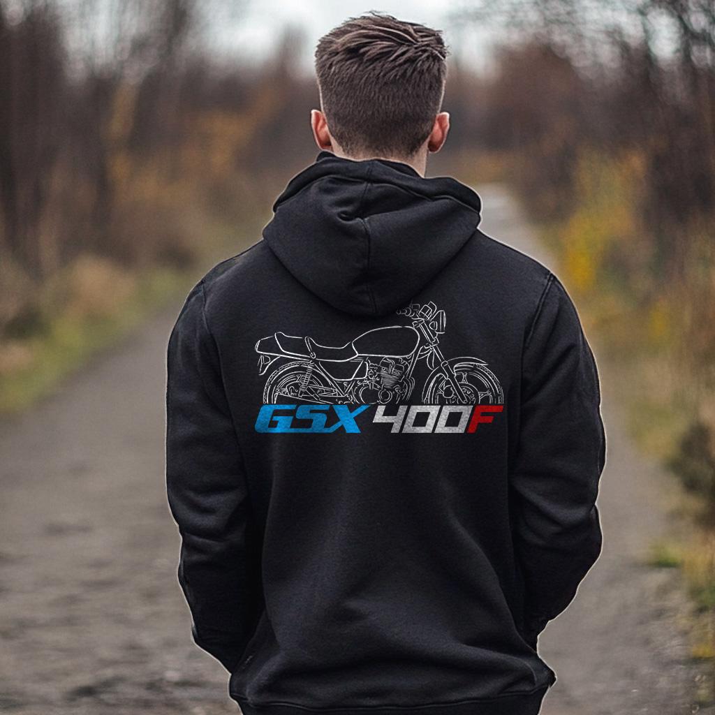 Suzuki GSX400F Inspired Hoodie - Motorcycle Sweatshirt for Riders
