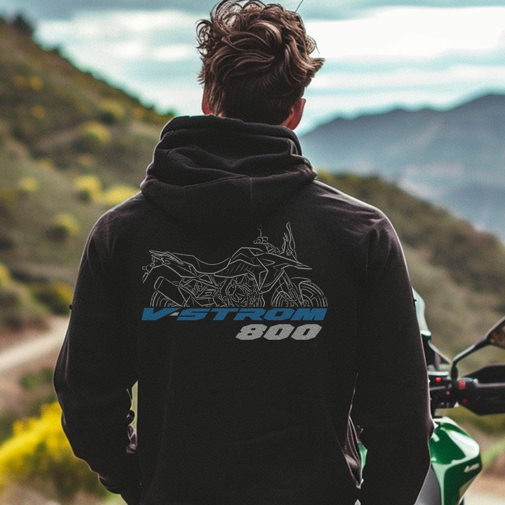 Suzuki V-Strom 800 Inspired Hoodie - Motorcycle Sweatshirt for ADV Riders