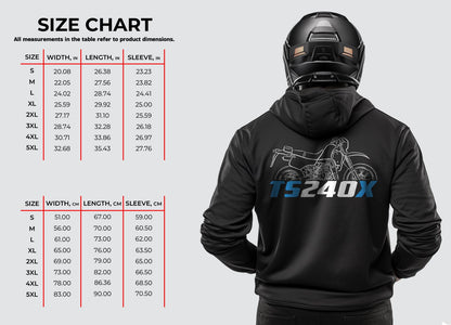 Suzuki TS240X 1986 - 1989 Inspired Hoodie - Motorcycle Sweatshirt for Riders