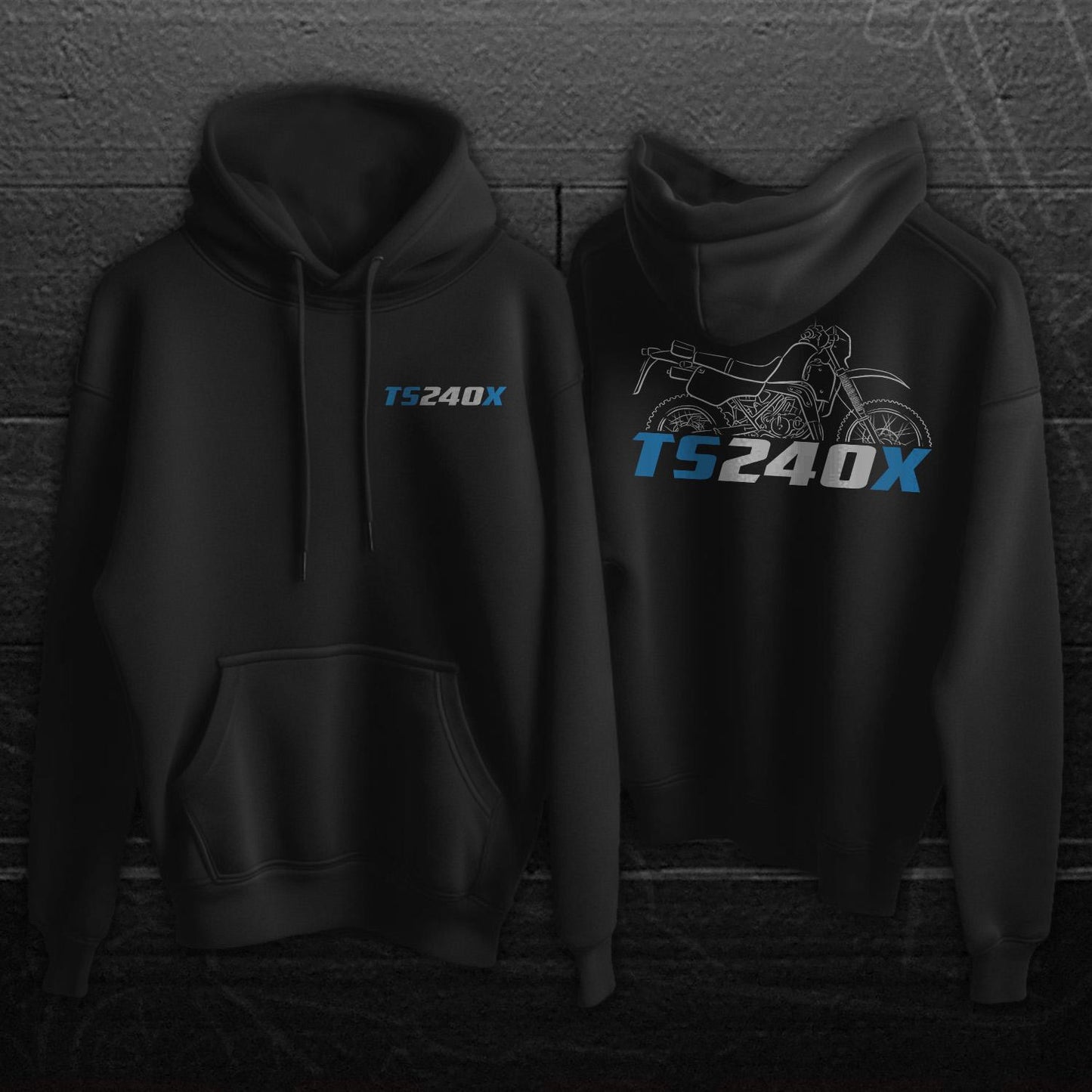 Suzuki TS240X 1986 - 1989 Inspired Hoodie - Motorcycle Sweatshirt for Riders