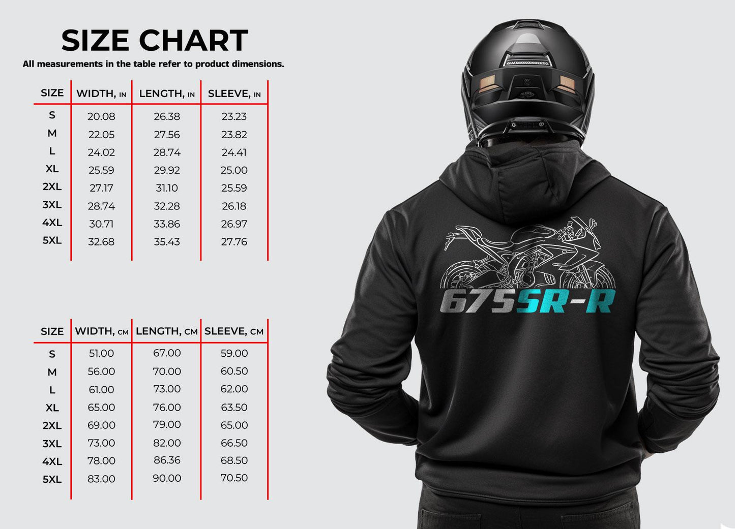 CFMoto 675SR-R 2025 Inspired Hoodie - Motorcycle Sweatshirt for Riders