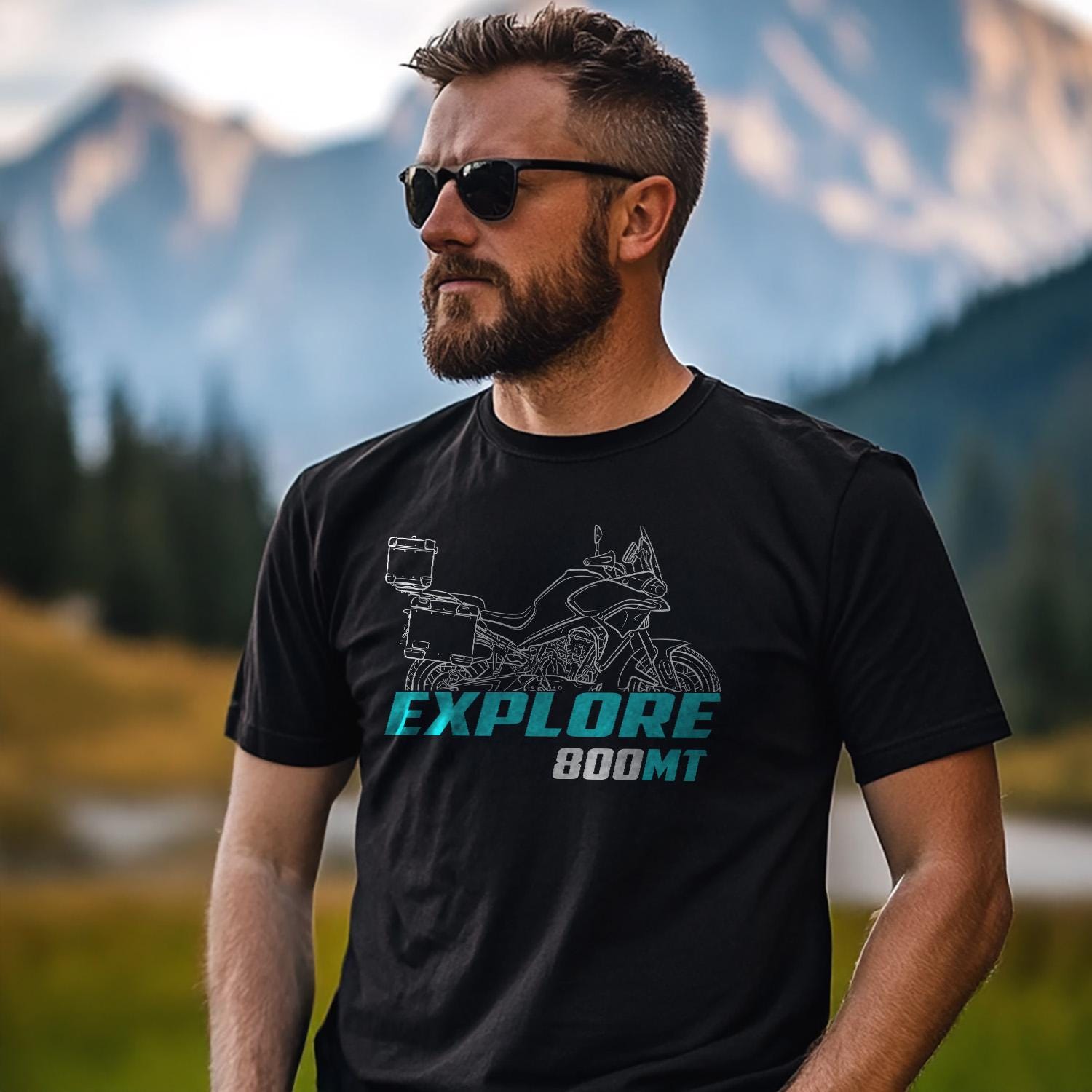 CFMoto 800MT Explore 2025 Inspired T-Shirt - Motorcycle Tee Shirt for Riders