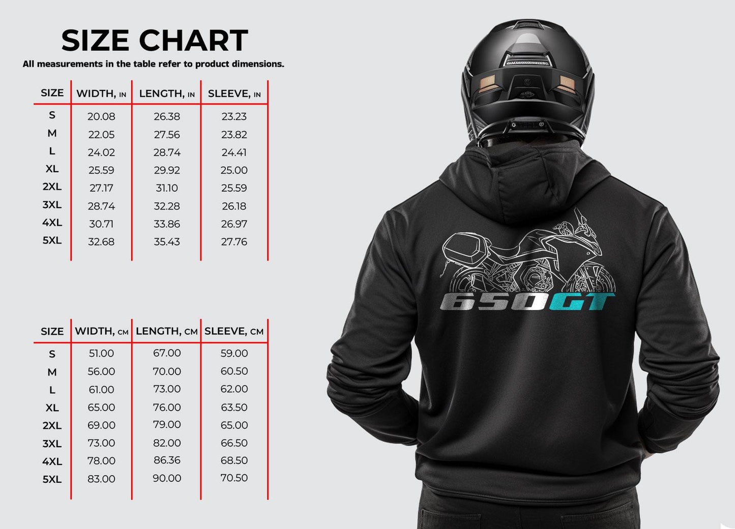 CFMoto 650GT 2019 - 2024 Inspired Hoodie - Motorcycle Sweatshirt for Riders