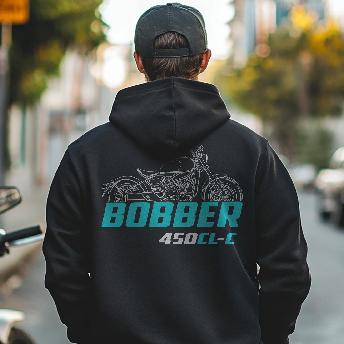 CFMoto 450CL-C Bobber 2024 Inspired Hoodie - Motorcycle Sweatshirt for Riders
