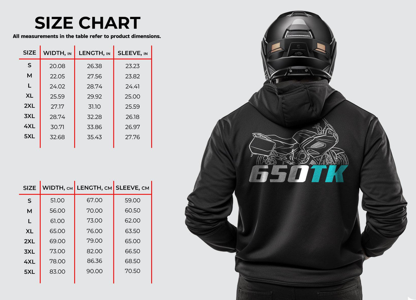 CFMoto 650TK 2013 - 2014 Inspired Hoodie - Motorcycle Sweatshirt for Riders