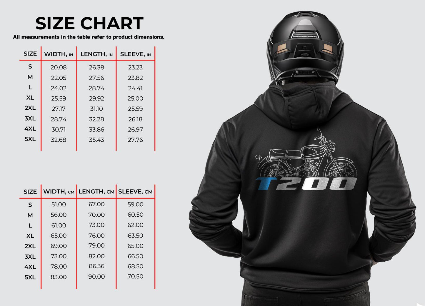 Suzuki T200 & X5 Invader Inspired Hoodie - Motorcycle Sweatshirt for Riders