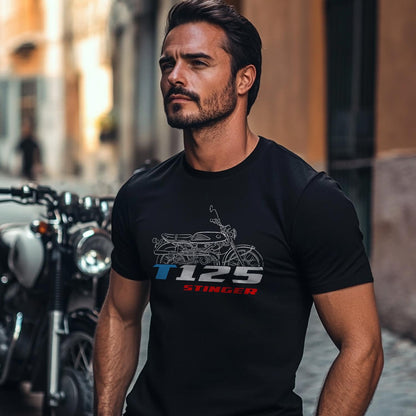 Suzuki T 125 Stinger & Wolf Inspired T-Shirt - Motorcycle Tee Shirt for Riders