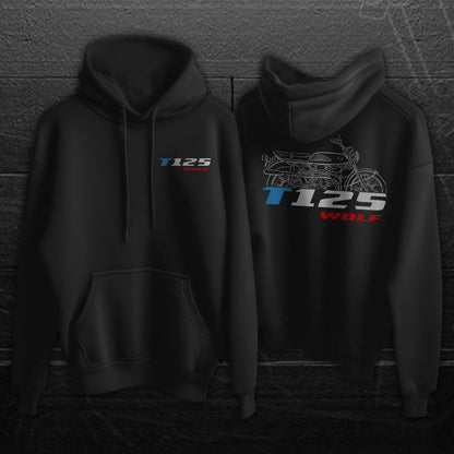 Suzuki T 125 Stinger & Wolf Inspired Hoodie - Motorcycle Sweatshirt for Riders