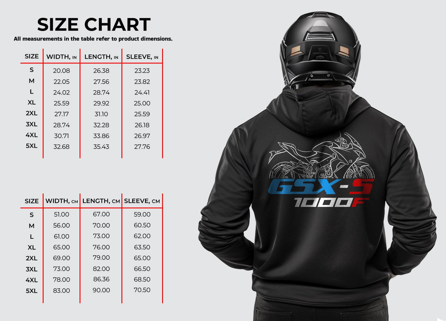 Suzuki GSX-S 1000F Inspired Hoodie - Motorcycle Sweatshirt for Riders