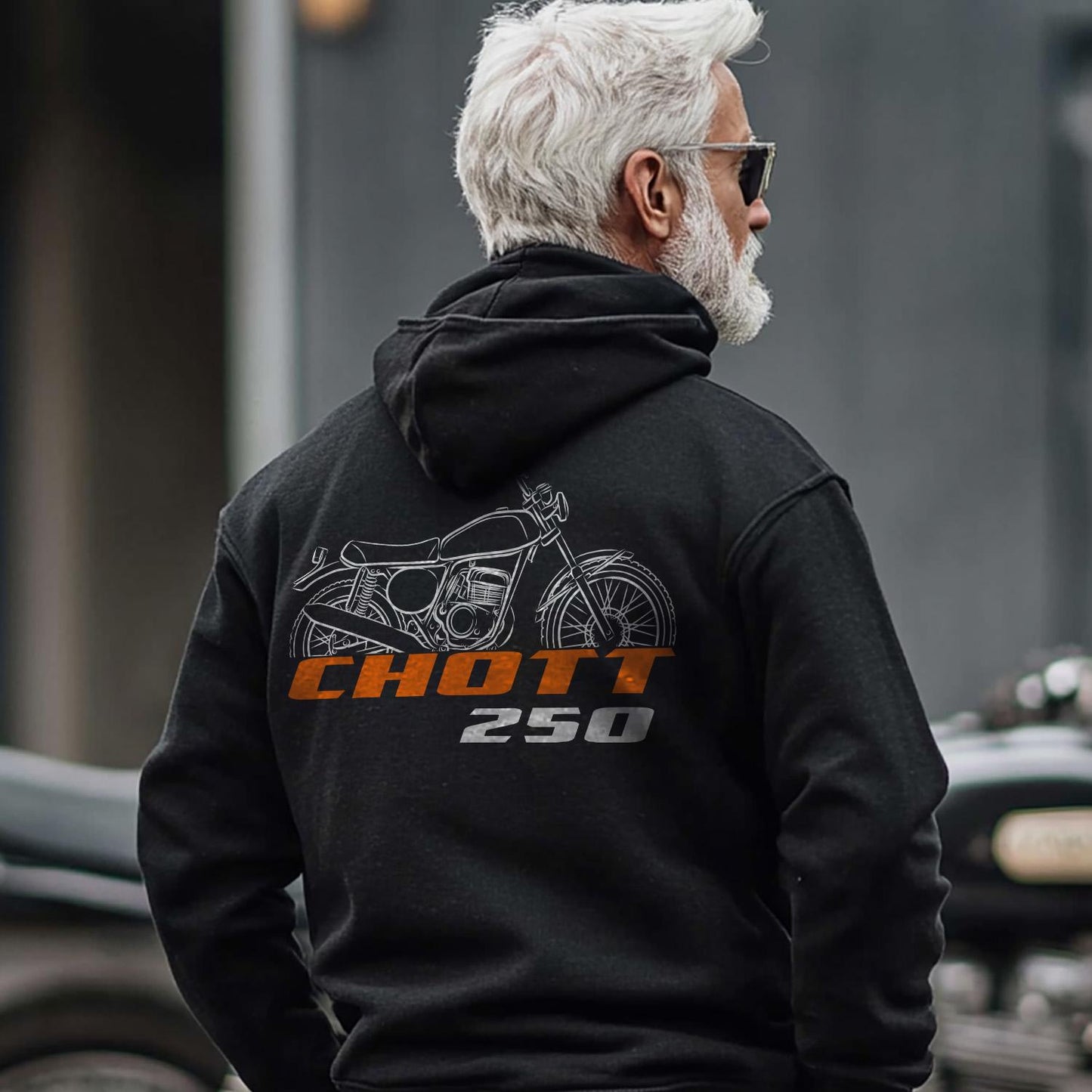 Laverda 250 Chott 1974 - 1976 Inspired Hoodie - Motorcycle Sweatshirt for Riders