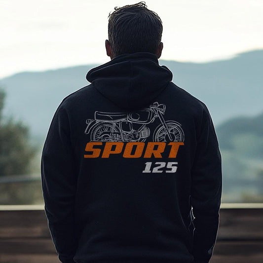 Laverda 125 Sport 1965 Inspired Hoodie - Motorcycle Sweatshirt for Riders