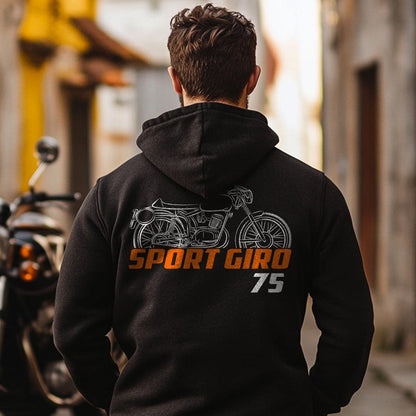 Laverda 75 Sport Giro 1953 - 1956 Inspired Hoodie - Motorcycle Sweatshirt for Riders