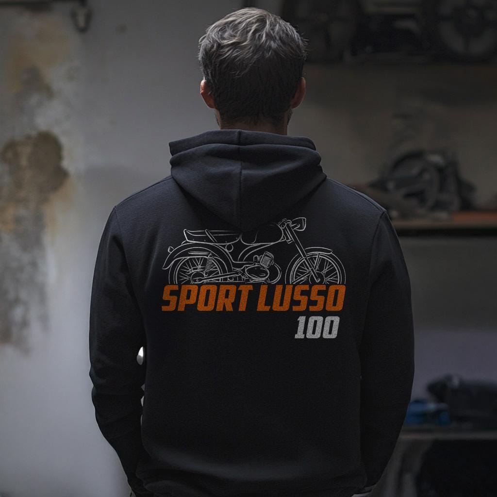 Laverda Sport Lusso 100 1953 - 1960 Inspired Hoodie - Motorcycle Sweatshirt for Riders