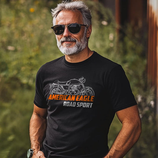 Laverda American Eagle 750 Road Sport 1969 - 1970 Inspired T-Shirt - Motorcycle Tee Shirt for Riders