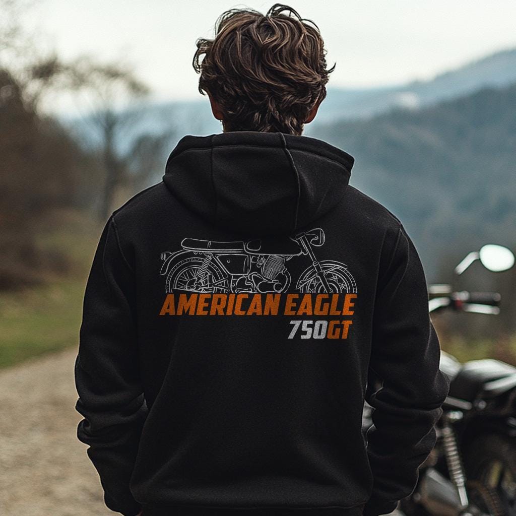Laverda American Eagle 750 GT 1968 Inspired Hoodie - Motorcycle Sweatshirt for Riders
