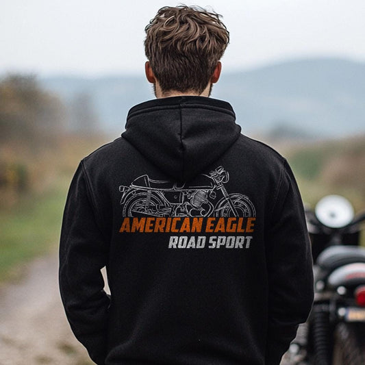 Laverda American Eagle 750 Road Sport 1969 - 1970 Inspired Hoodie - Motorcycle Sweatshirt for Riders