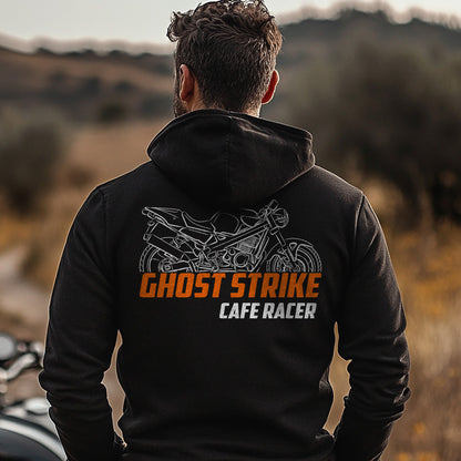 Laverda Ghost Strike 668 Café Racer 1998 Inspired Hoodie - Motorcycle Sweatshirt for Riders