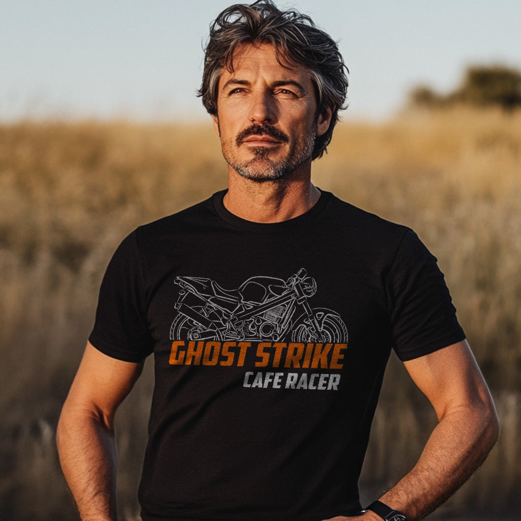 Laverda Ghost Strike 668 Café Racer 1998 Inspired T-Shirt - Motorcycle Tee Shirt for Riders