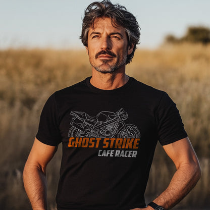 Laverda Ghost Strike 668 Café Racer 1998 Inspired T-Shirt - Motorcycle Tee Shirt for Riders