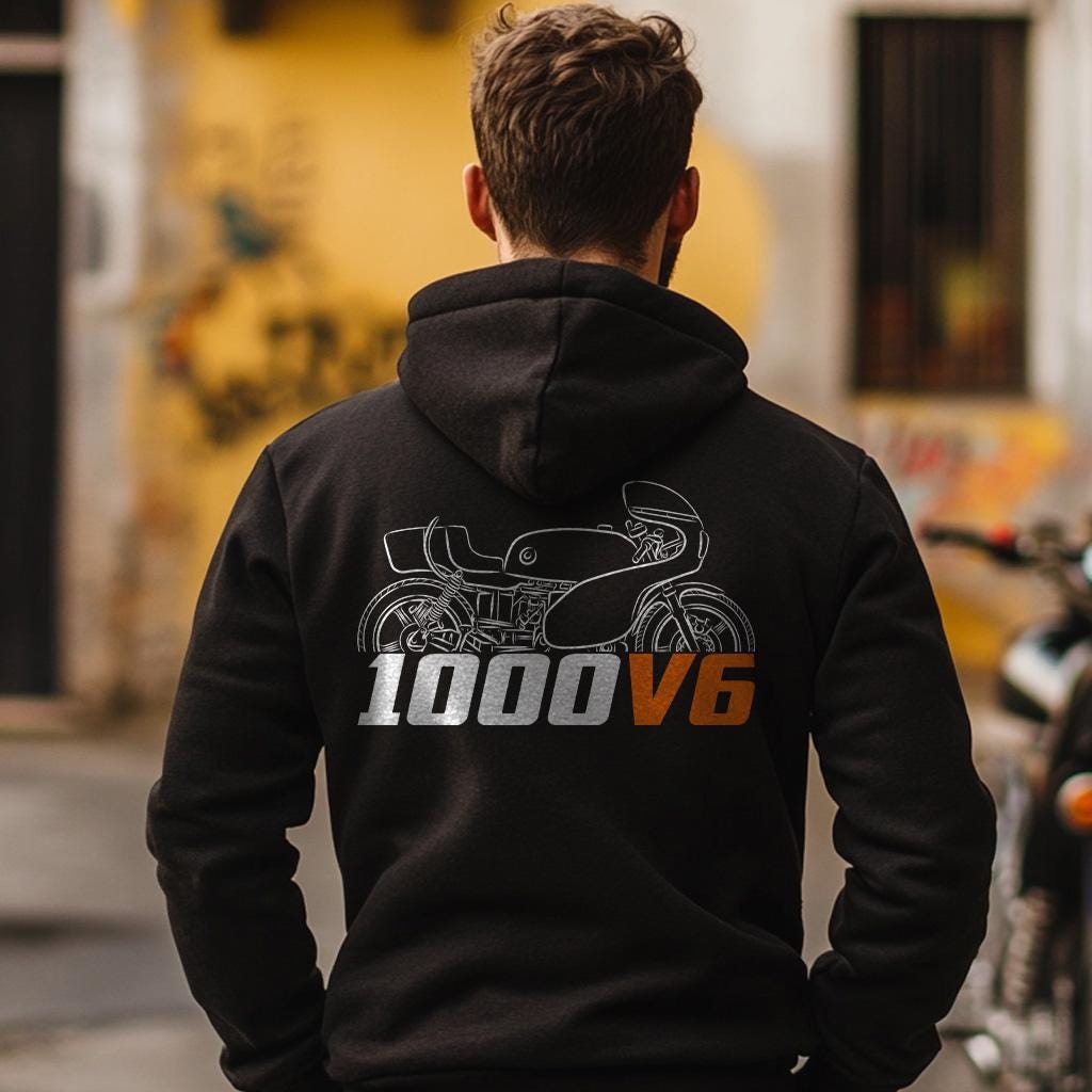 Laverda 1000 V6 1977 Inspired Hoodie - Motorcycle Sweatshirt for Riders