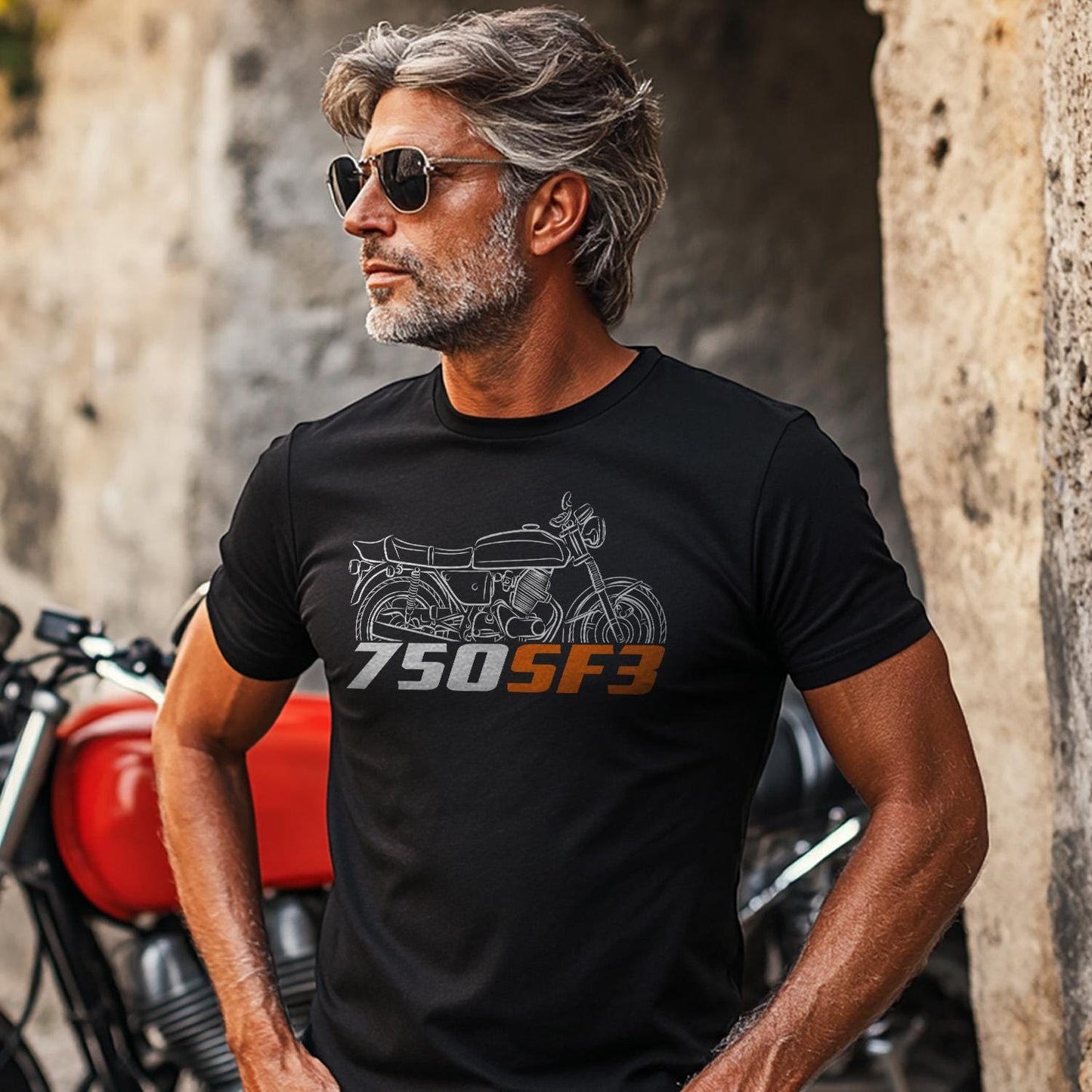 Laverda 750 SF3 1976 Inspired T-Shirt - Motorcycle Tee Shirt for Riders