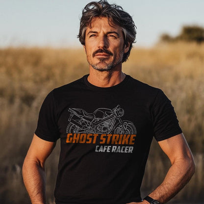 Laverda Ghost Strike 668 Cafe Racer 1998 Inspired T-Shirt - Motorcycle Tee Shirt for Riders