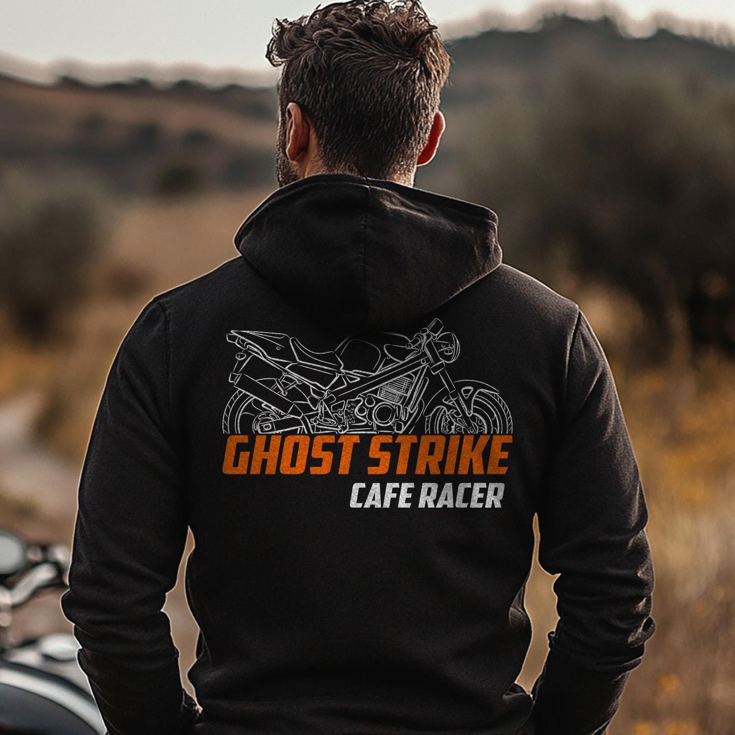 Laverda Ghost Strike 668 Cafe Racer 1998 Inspired Hoodie - Motorcycle Sweatshirt for Riders