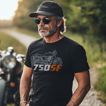 Laverda 750 SF 1970 - 1973 Inspired T-Shirt - Motorcycle Tee Shirt for Riders