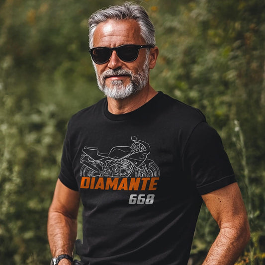 Laverda 668 Diamante 1997 - 1998 Inspired T-Shirt - Motorcycle Tee Shirt for Riders