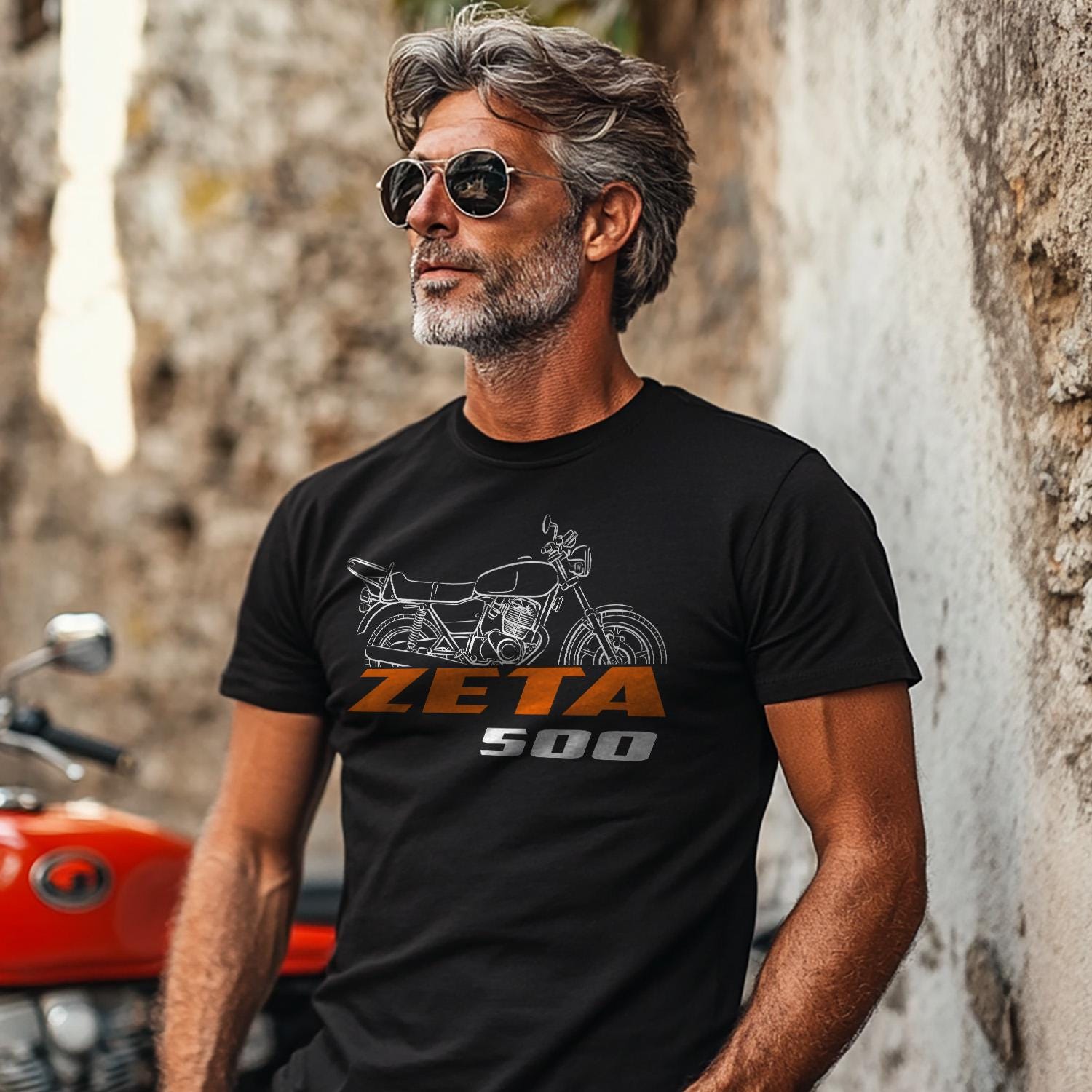 Laverda 500 Zeta 1978 - 1982 Inspired T-Shirt - Motorcycle Tee Shirt for Riders