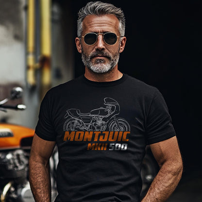 Laverda 500 Montjuic MK2 1982 Inspired T-Shirt - Motorcycle Tee Shirt for Riders