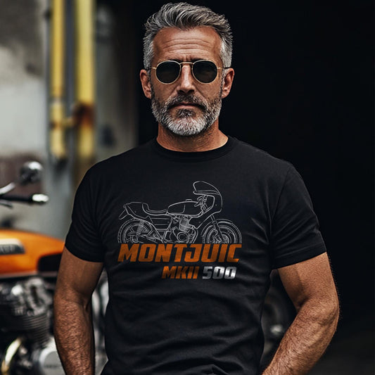 Laverda 500 Montjuic MK2 1982 Inspired T-Shirt - Motorcycle Tee Shirt for Riders