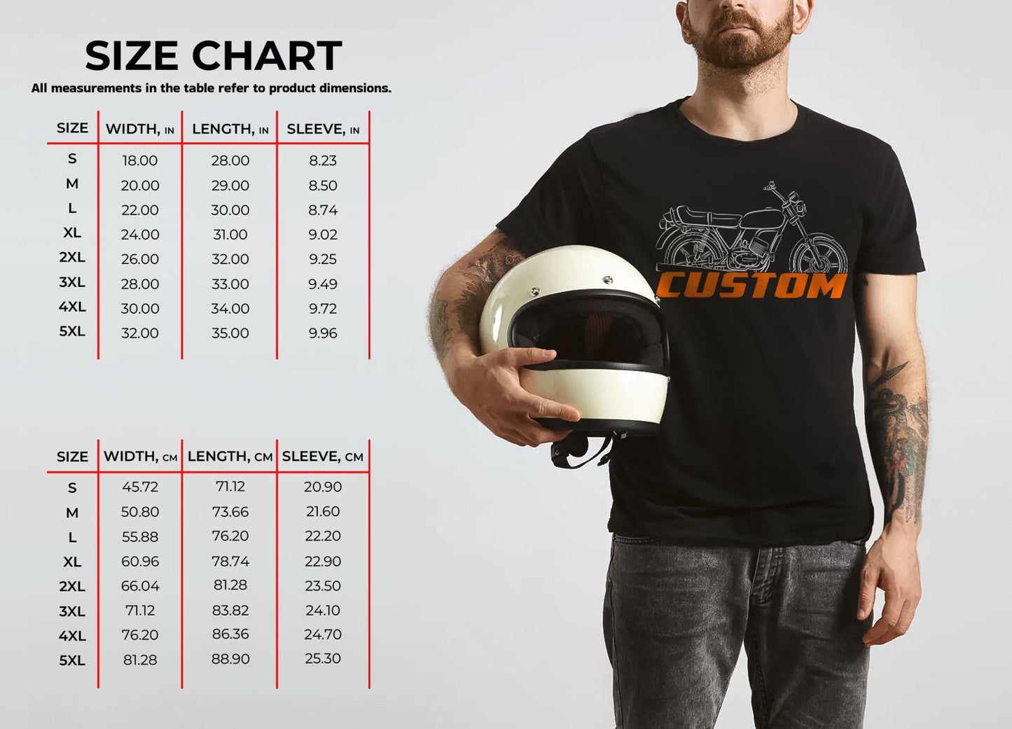 Laverda LZ 125 Custom 1981 - 1983 Inspired T-Shirt - Motorcycle Tee Shirt for Riders