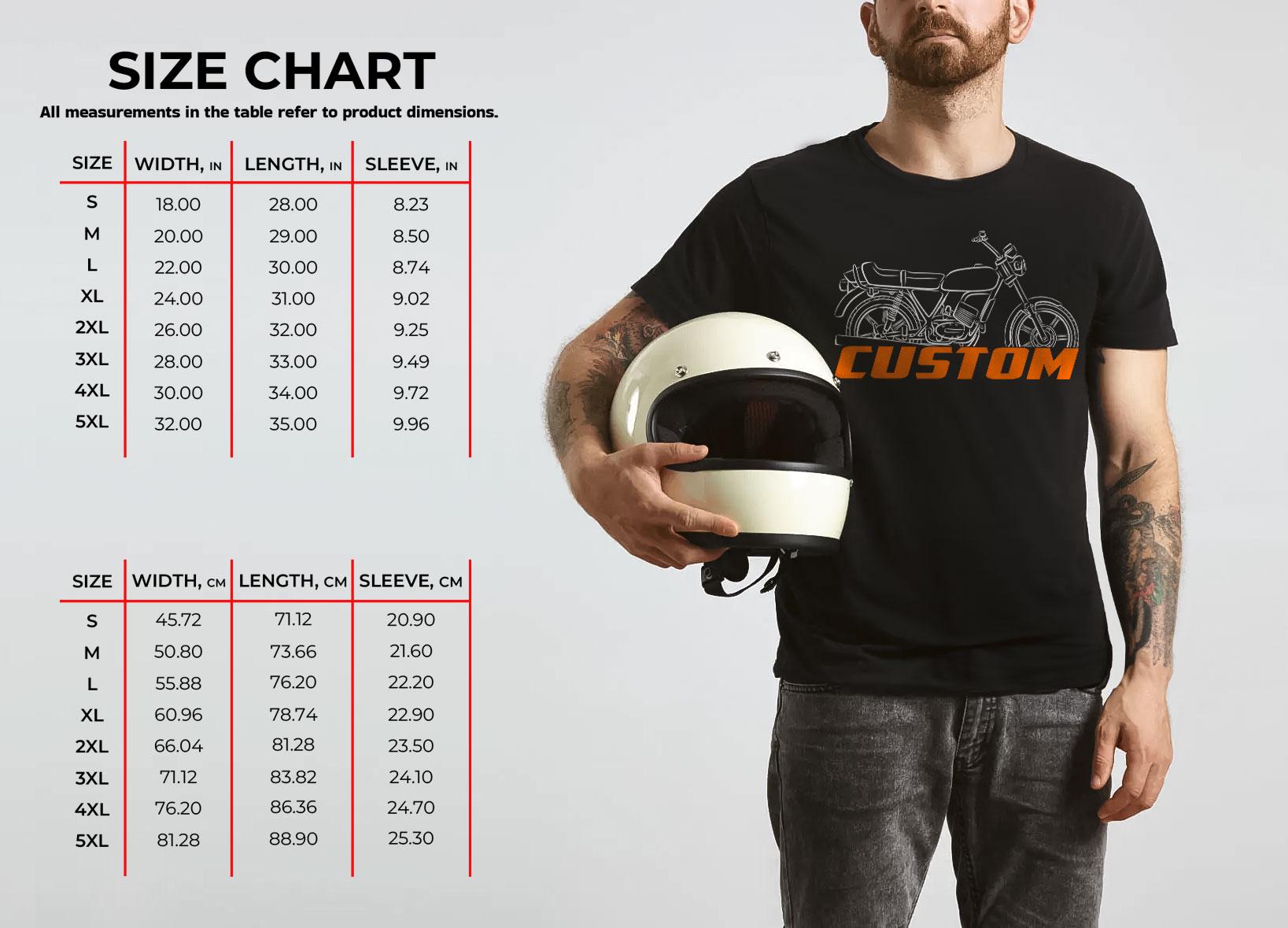 Laverda LZ 125 Custom 1981 - 1983 Inspired T-Shirt - Motorcycle Tee Shirt for Riders