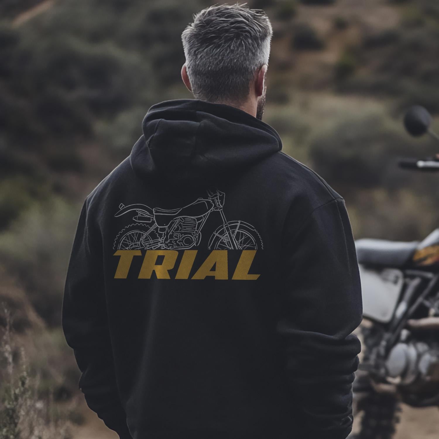 OSSA Trial TR 303 1983 - 1985 Inspired Hoodie - Motorcycle Sweatshirt for Riders