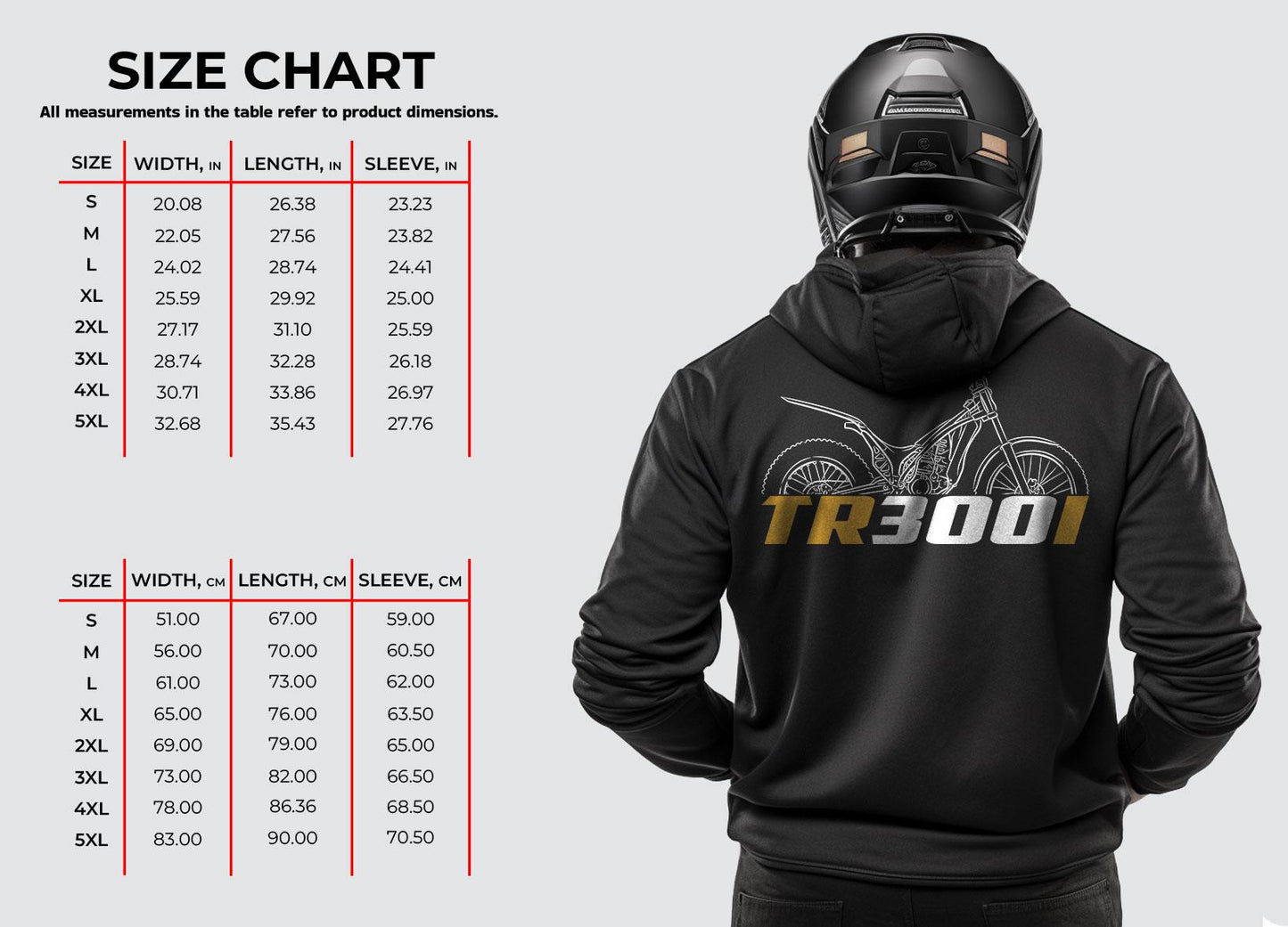 OSSA TR 300i 2014 - 2015 Inspired Hoodie - Motorcycle Sweatshirt for Riders