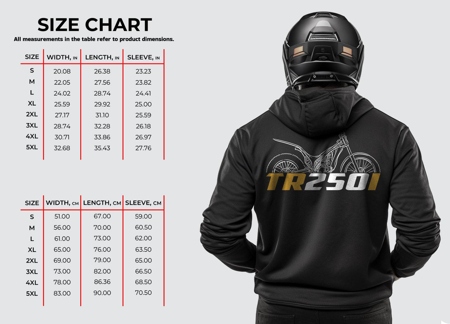 OSSA TR 250i 2014 - 2015 Inspired Hoodie - Motorcycle Sweatshirt for Riders