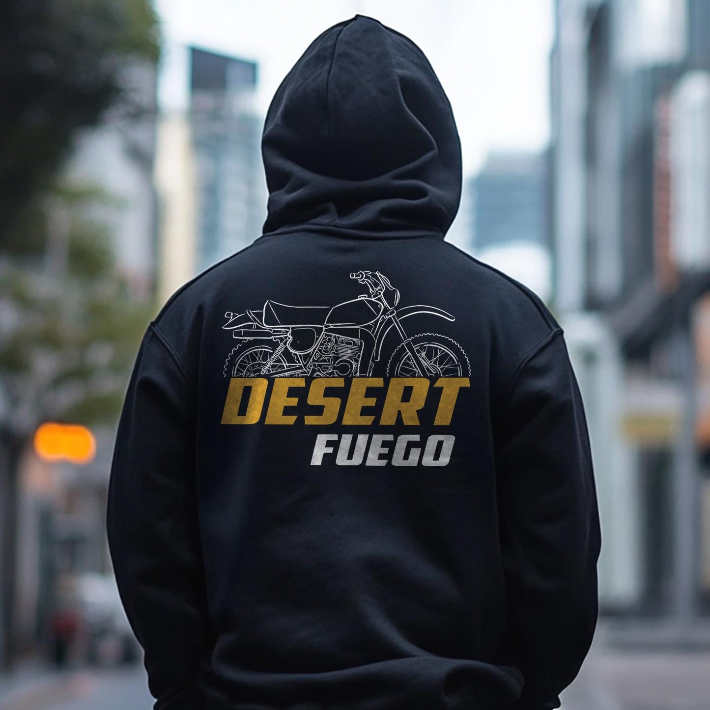 OSSA Desert Fuego 1979 - 1980 Inspired Hoodie - Motorcycle Sweatshirt for Riders
