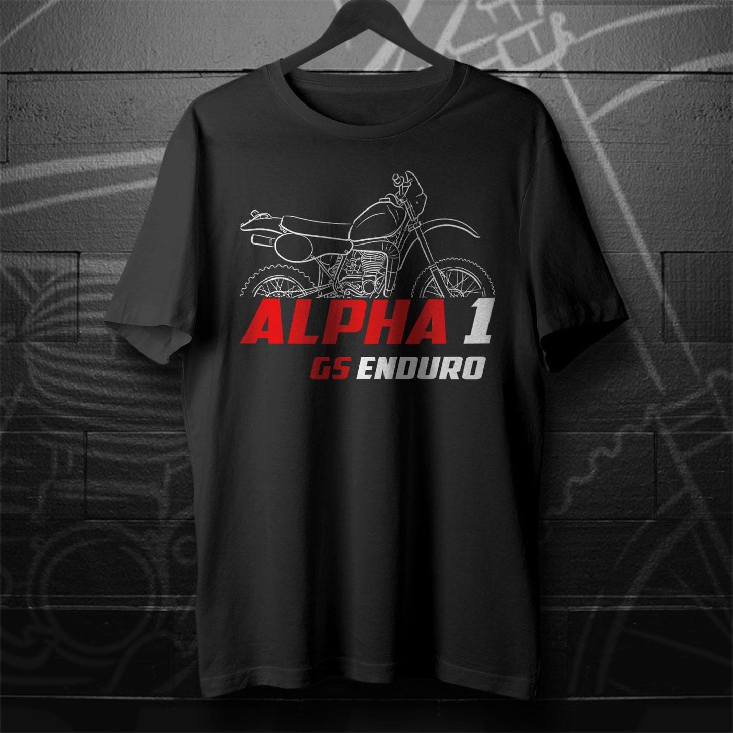 Maico Alpha 1 250 GS Enduro 1982 Inspired T-Shirt - Motorcycle Tee Shirt for Riders