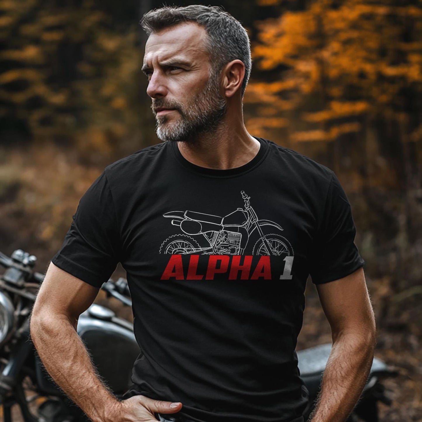 Maico Alpha 1 250 1982 Inspired T-Shirt - Motorcycle Tee Shirt for Riders