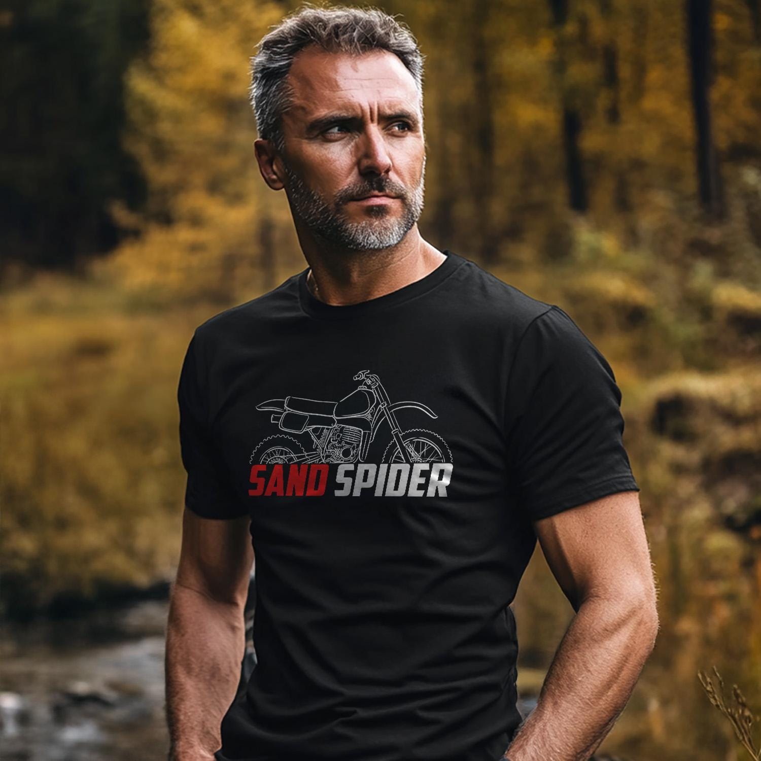 Maico 490 Sand Spider 1983 Inspired T-Shirt - Motorcycle Tee Shirt for Riders