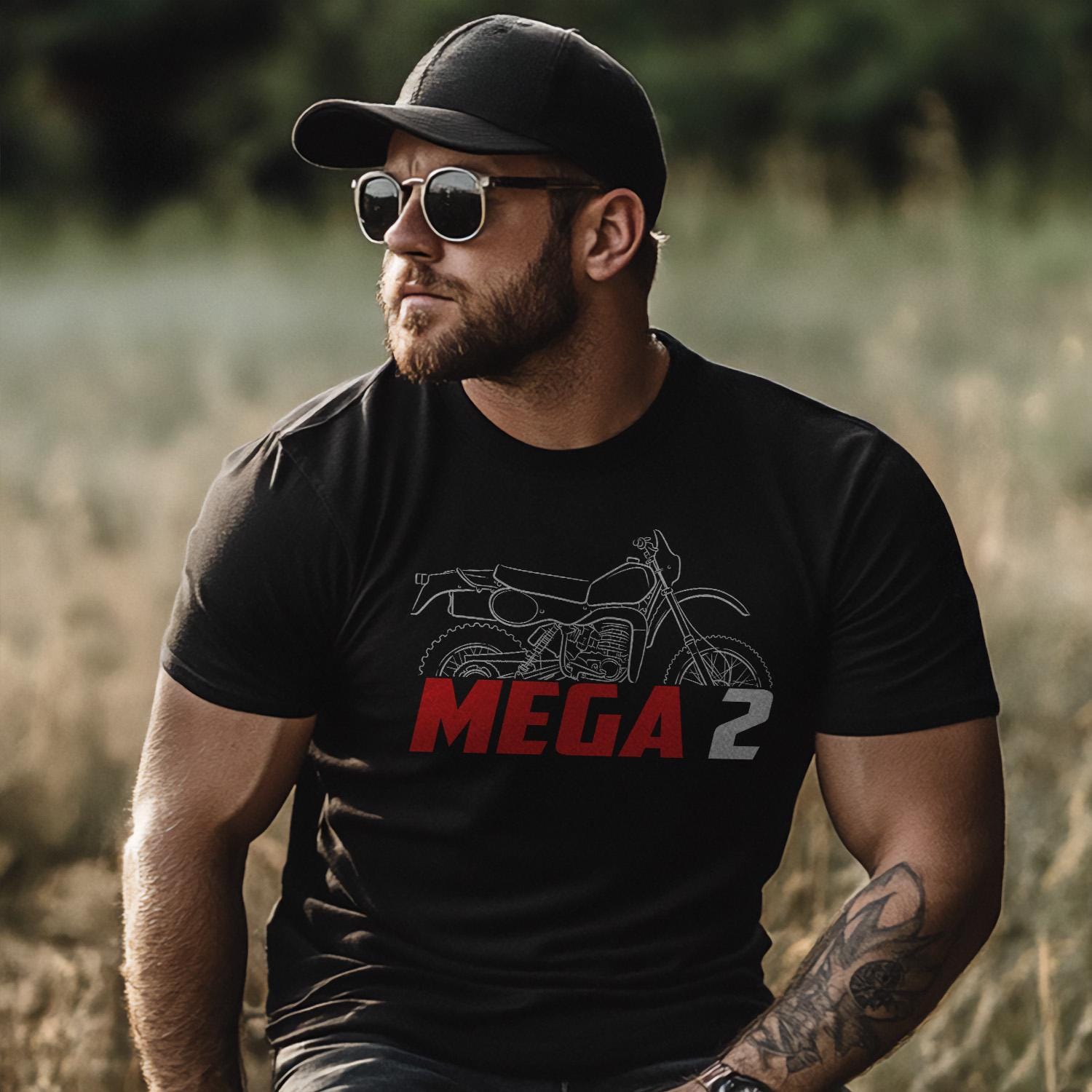 Maico 490 Mega 2 Enduro 1981 Inspired T-Shirt - Motorcycle Tee Shirt for Riders